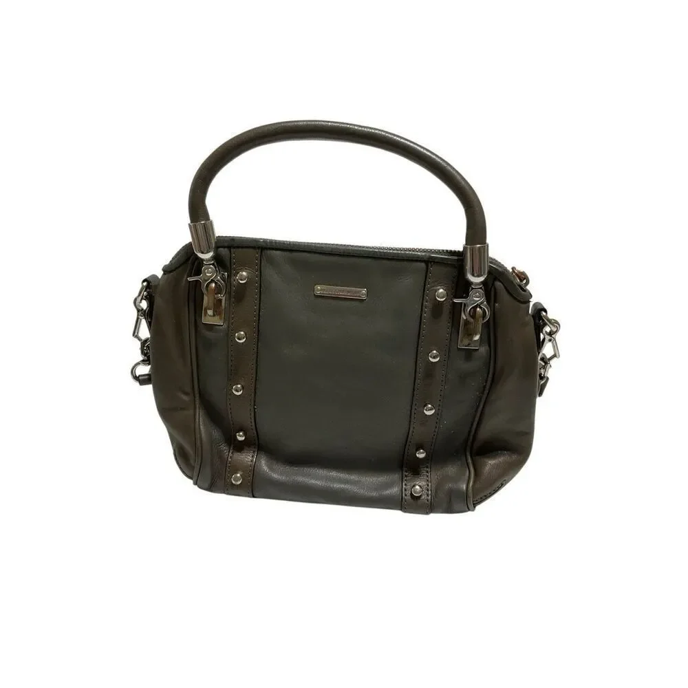 Rebecca Minkoff Leather Shoulder Bag, grey with Silver hardware. Heavy!